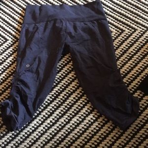 Purple compression crops lulu size 10